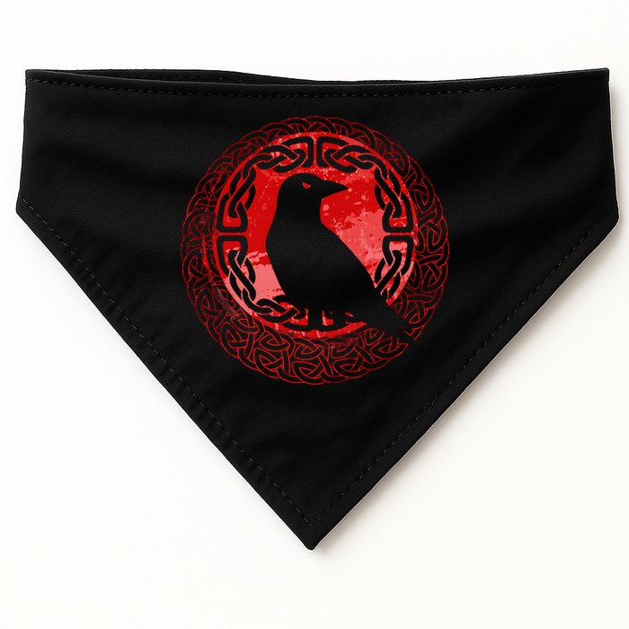 Celtic Knot Raven Crow USA-Made Doggie Bandana