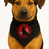 Celtic Knot Raven Crow USA-Made Doggie Bandana