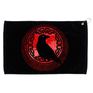 Celtic Knot Raven Crow Grommeted Golf Towel