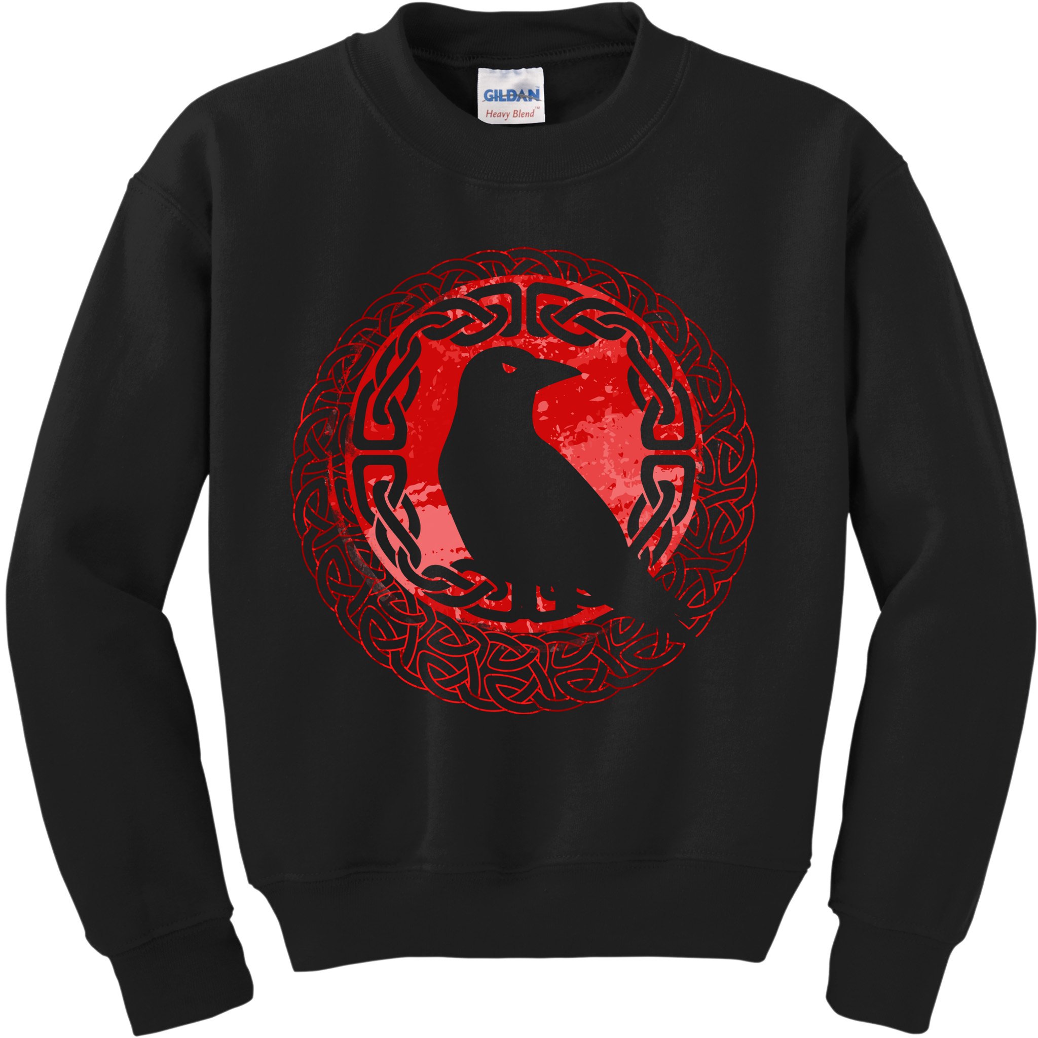 Celtic Knot Raven Crow Kids Sweatshirt