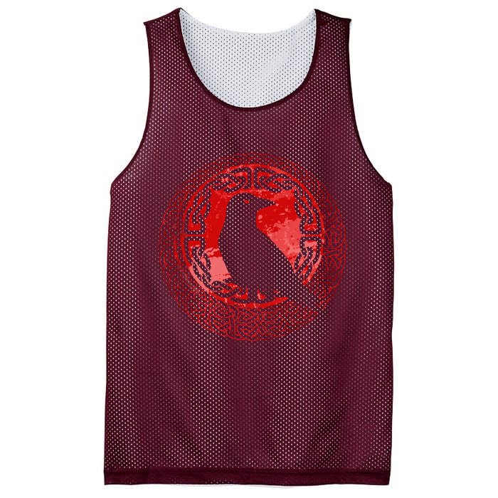 Celtic Knot Raven Crow Mesh Reversible Basketball Jersey Tank