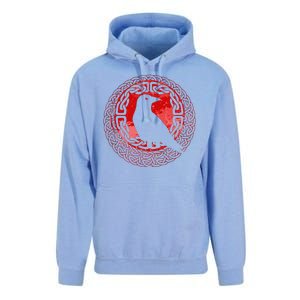 Celtic Knot Raven Crow Unisex Surf Hoodie