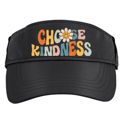 Choose Kindness Retro Groovy Daisy Be Kind Inspirational Adult Drive Performance Visor