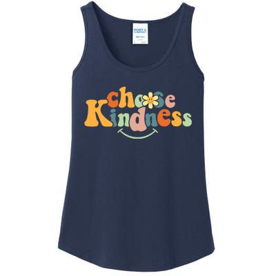 Choose Kindness Retro Groovy Be Kind Inspirational Ladies Essential Tank