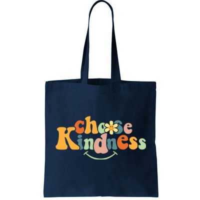 Choose Kindness Retro Groovy Be Kind Inspirational Tote Bag