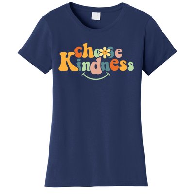 Choose Kindness Retro Groovy Be Kind Inspirational Women's T-Shirt