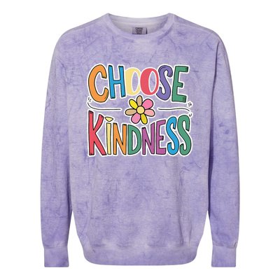 Choose Kindness School Teachers Life Back To School Students Colorblast Crewneck Sweatshirt