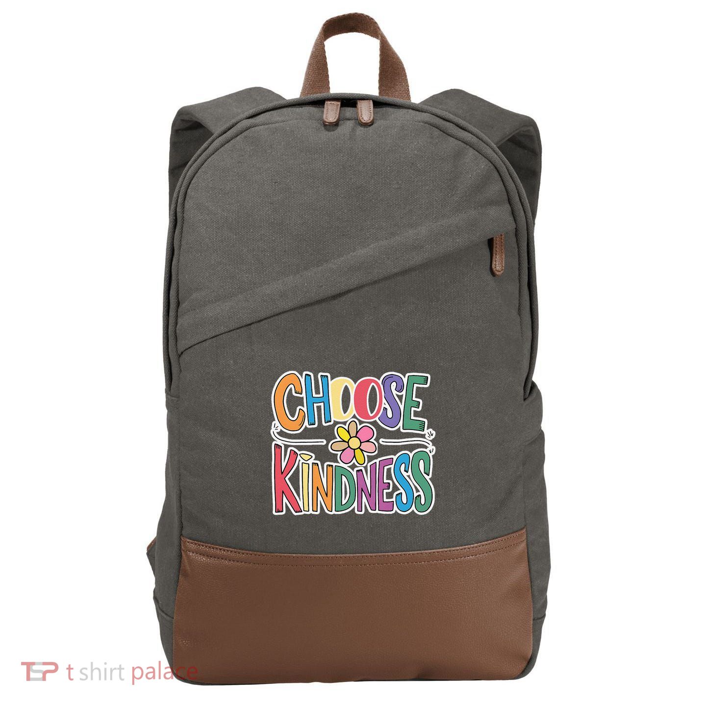 Choose Kindness School Teachers Life Back To School Students Cotton Canvas Backpack