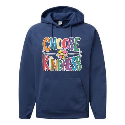 Choose Kindness School Teachers Life Back To School Students Performance Fleece Hoodie