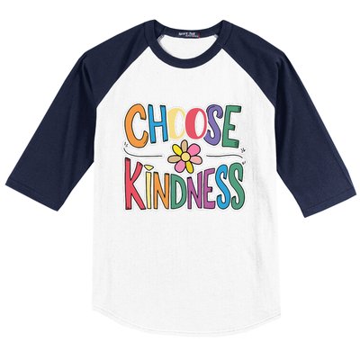 Choose Kindness School Teachers Life Back To School Students Baseball Sleeve Shirt