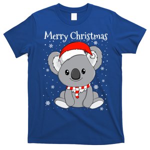 Cute Koala Santa Hat Merry Christmas Xmas Gift Gift T-Shirt