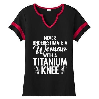 Cool Knee Surgery For Women Girls Titanium Knee Replacement Ladies Halftime Notch Neck Tee