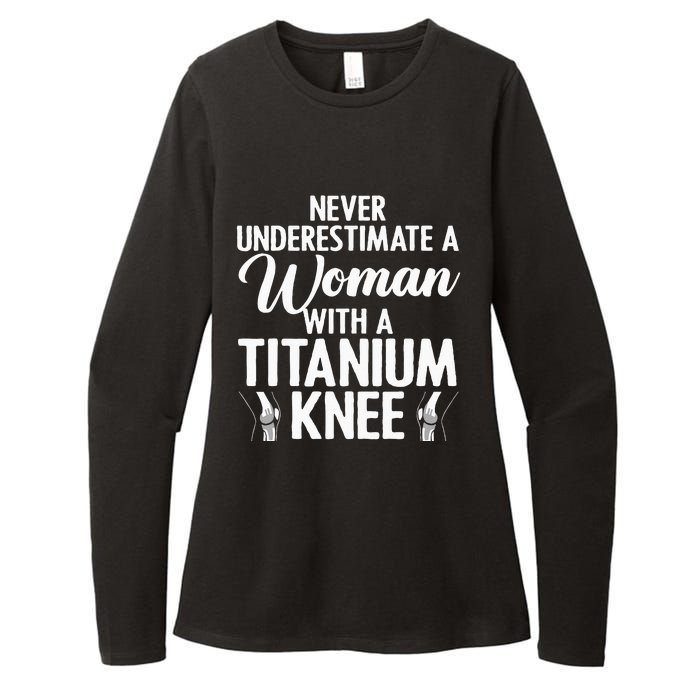 Cool Knee Surgery For Women Girls Titanium Knee Replacement Womens CVC Long Sleeve Shirt