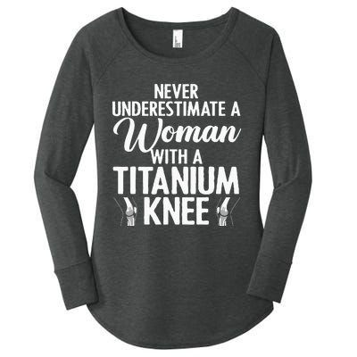 Cool Knee Surgery For Women Girls Titanium Knee Replacement Women's Perfect Tri Tunic Long Sleeve Shirt