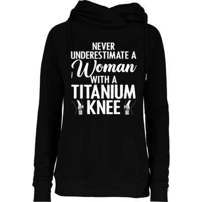 Cool Knee Surgery For Women Girls Titanium Knee Replacement Womens Funnel Neck Pullover Hood