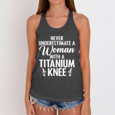 Cool Knee Surgery For Women Girls Titanium Knee Replacement Women's Knotted Racerback Tank