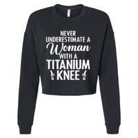 Cool Knee Surgery For Women Girls Titanium Knee Replacement Cropped Pullover Crew