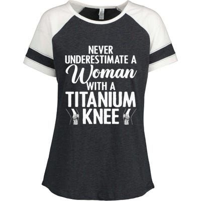 Cool Knee Surgery For Women Girls Titanium Knee Replacement Enza Ladies Jersey Colorblock Tee