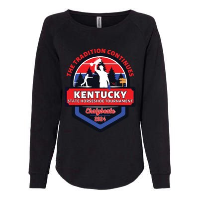 Chalybeate Ky State Horseshoe Pitching Tournament 2024 Womens California Wash Sweatshirt