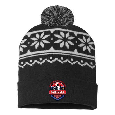 Chalybeate Ky State Horseshoe Pitching Tournament 2024 USA-Made Snowflake Beanie