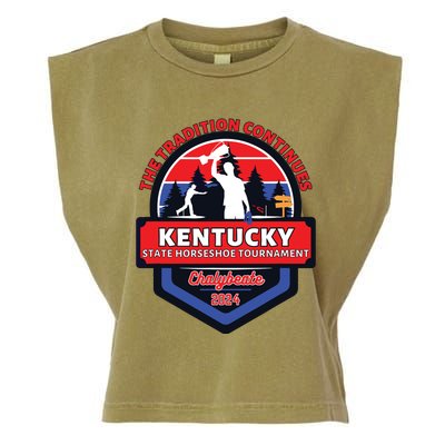 Chalybeate Ky State Horseshoe Pitching Tournament 2024 Garment-Dyed Women's Muscle Tee