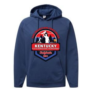 Chalybeate Ky State Horseshoe Pitching Tournament 2024 Performance Fleece Hoodie