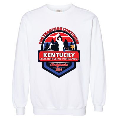 Chalybeate Ky State Horseshoe Pitching Tournament 2024 Garment-Dyed Sweatshirt