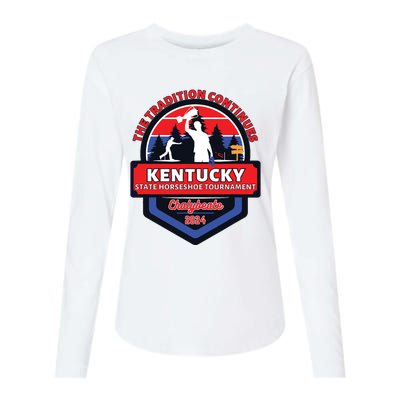 Chalybeate Ky State Horseshoe Pitching Tournament 2024 Womens Cotton Relaxed Long Sleeve T-Shirt