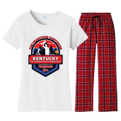 Chalybeate Ky State Horseshoe Pitching Tournament 2024 Women's Flannel Pajama Set