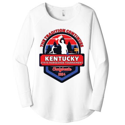 Chalybeate Ky State Horseshoe Pitching Tournament 2024 Women's Perfect Tri Tunic Long Sleeve Shirt