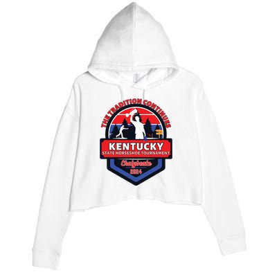 Chalybeate Ky State Horseshoe Pitching Tournament 2024 Crop Fleece Hoodie