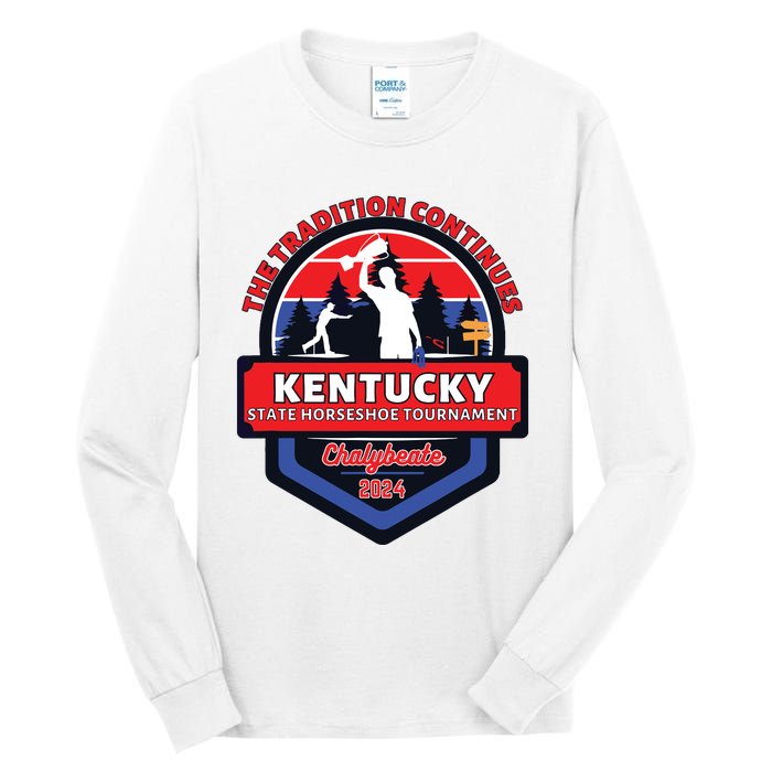 Chalybeate Ky State Horseshoe Pitching Tournament 2024 Tall Long Sleeve T-Shirt