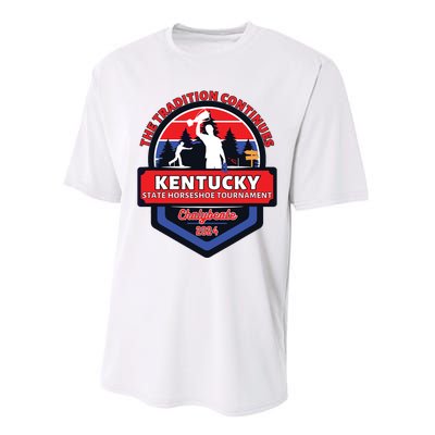 Chalybeate Ky State Horseshoe Pitching Tournament 2024 Performance Sprint T-Shirt