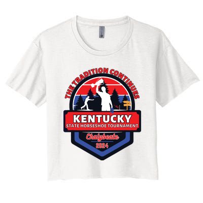 Chalybeate Ky State Horseshoe Pitching Tournament 2024 Women's Crop Top Tee