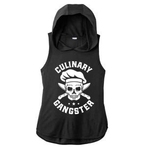 Chef Knife Skull Gangster Culinary Gangster Gift Funny Gift Ladies PosiCharge Tri-Blend Wicking Draft Hoodie Tank