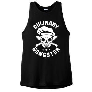 Chef Knife Skull Gangster Culinary Gangster Gift Funny Gift Ladies PosiCharge Tri-Blend Wicking Tank