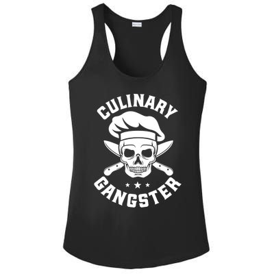 Chef Knife Skull Gangster Culinary Gangster Gift Funny Gift Ladies PosiCharge Competitor Racerback Tank