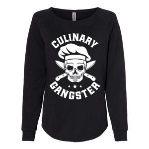 Chef Knife Skull Gangster Culinary Gangster Gift Funny Gift Womens California Wash Sweatshirt