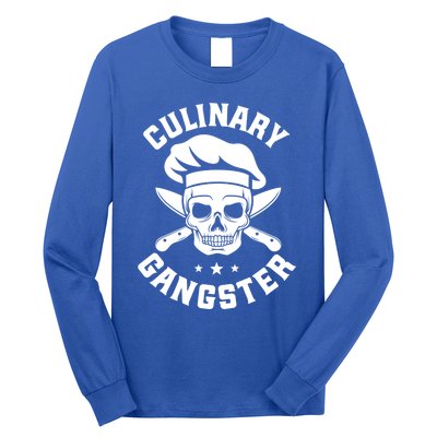 Chef Knife Skull Gangster Culinary Gangster Gift Funny Gift Long Sleeve Shirt