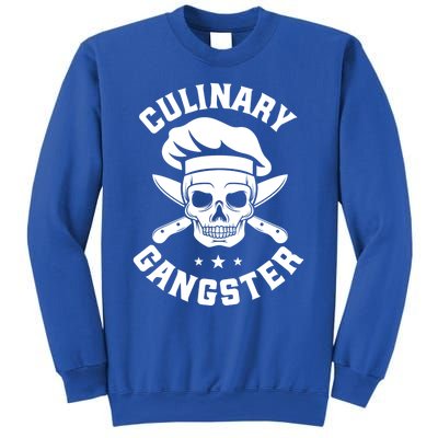 Chef Knife Skull Gangster Culinary Gangster Gift Funny Gift Sweatshirt