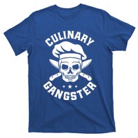 Chef Knife Skull Gangster Culinary Gangster Gift Funny Gift T-Shirt