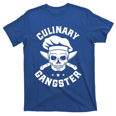 Chef Knife Skull Gangster Culinary Gangster Gift Funny Gift T-Shirt