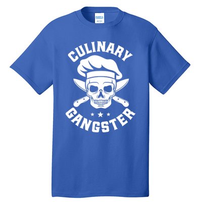 Chef Knife Skull Gangster Culinary Gangster Gift Funny Gift Tall T-Shirt