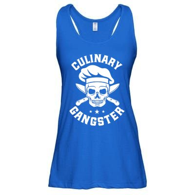 Chef Knife Skull Gangster Culinary Gangster Gift Funny Gift Ladies Essential Flowy Tank