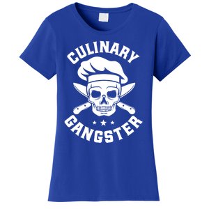 Chef Knife Skull Gangster Culinary Gangster Gift Funny Gift Women's T-Shirt