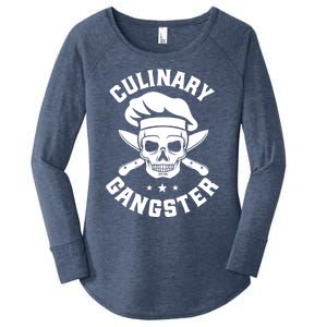 Chef Knife Skull Gangster Culinary Gangster Gift Funny Gift Women's Perfect Tri Tunic Long Sleeve Shirt