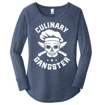 Chef Knife Skull Gangster Culinary Gangster Gift Funny Gift Women's Perfect Tri Tunic Long Sleeve Shirt