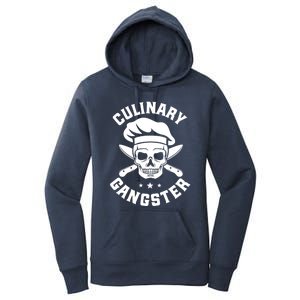 Chef Knife Skull Gangster Culinary Gangster Gift Funny Gift Women's Pullover Hoodie