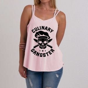 Chef Knife Skull Gangster Culinary Gangster Gift Funny Gift Women's Strappy Tank