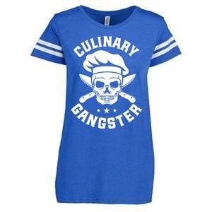 Chef Knife Skull Gangster Culinary Gangster Gift Funny Gift Enza Ladies Jersey Football T-Shirt